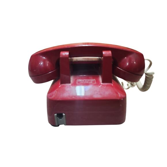 Vintage 1984 Bell System Western Electric 500 DM Cherry Red Rotary Dial Phone - Picture 11 of 12